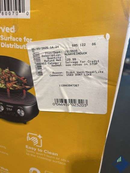 Nuwave Induction Hot Wok - Retail: $ 129.99