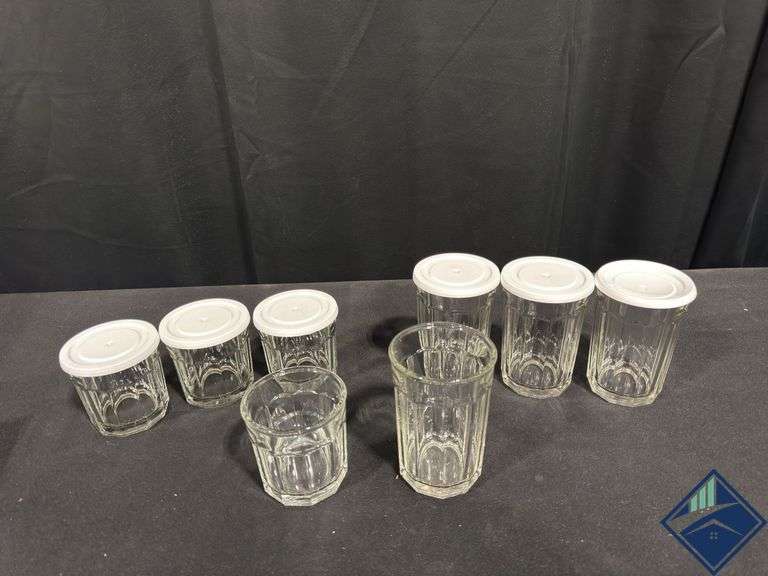 Libbey 16-Piece Atria Glassware Set *missing some lids*