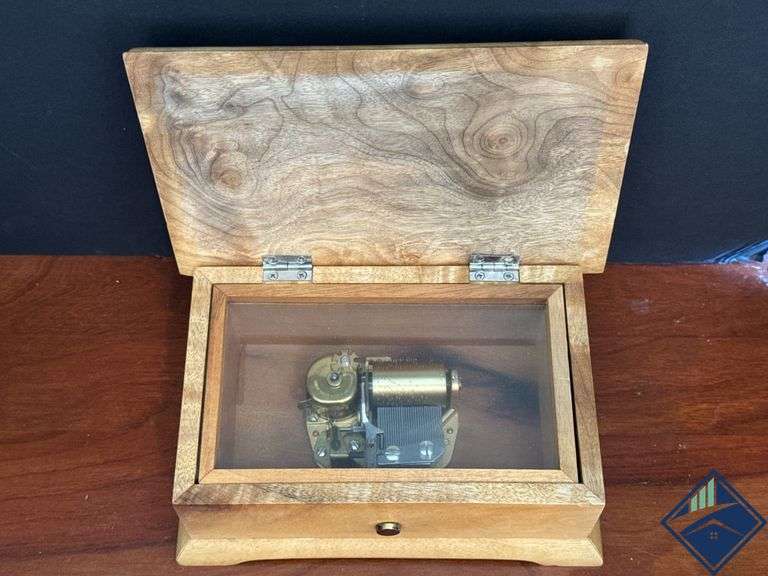 Reuge Swiss Music Box & Wood Bowl, etc.
