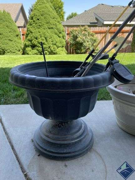 Planters with Yard Decor