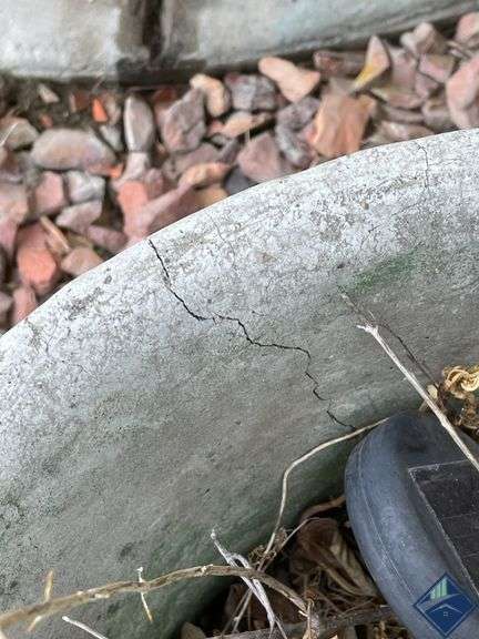 15” Concrete Pot with Decor