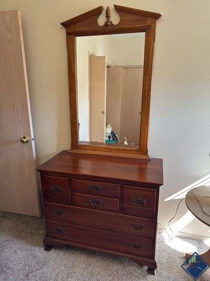 John M Smith Company Vintage Dresser & Mirror