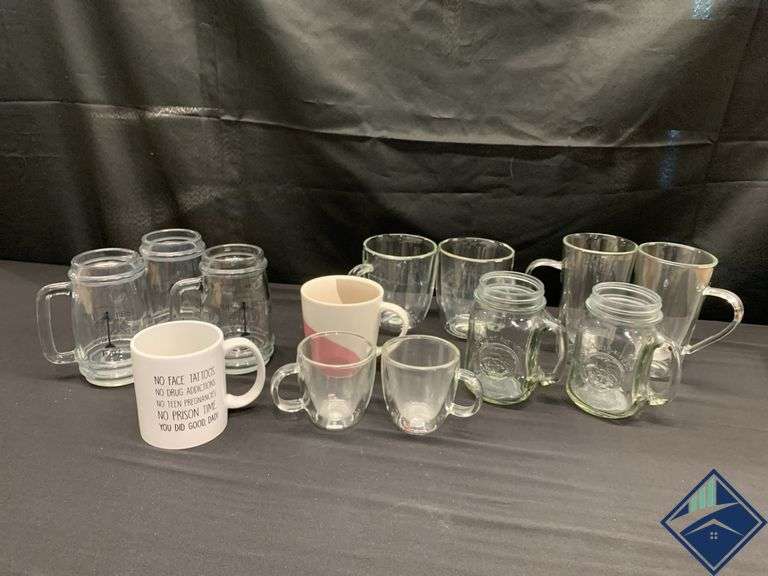 Assortment of Glassware & Coffee Mugs