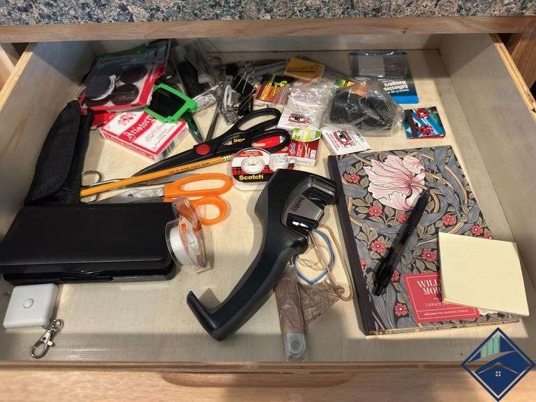 Scissors, Tape, Note Pad, etc.