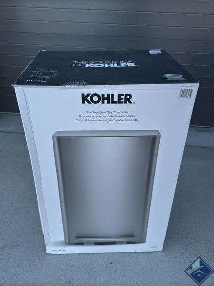 Kohler Stainless Steel Step Trash Can  - Retail: $ $79.99  - Used