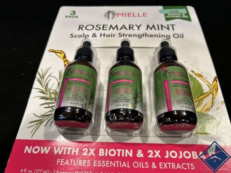 Mielle Organics Rosemary Mint Scalp & Hair Strengthening Oil w/ Biotin (3pk)
