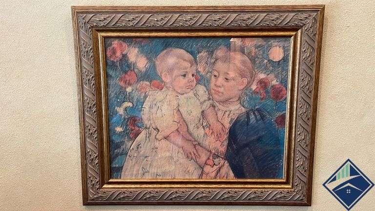 Mary Cassatt Vintage “In the Garden” Framed Print