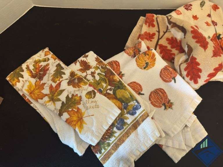 Assortment of Decorative Kitchen Towels