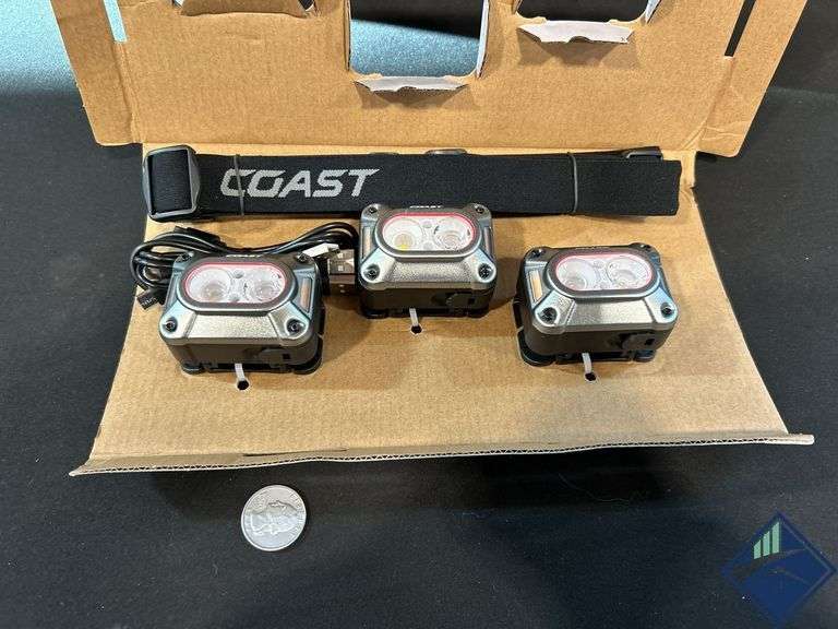 Coast 1000 Lumen Head Lamp 3 Pack - Used