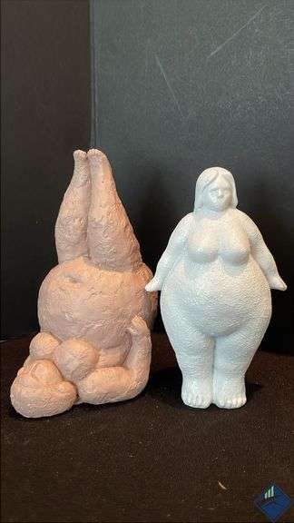 Plump Lady Yoga Figurines