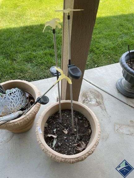 13” Planters with Yard Decor