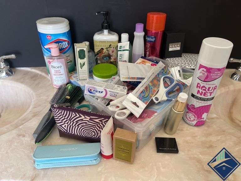 Toothpaste, Aqua Net Hairspray, etc.