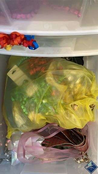 Organizer with Contents- Ribbons, Tape, Craft Supplies, etc.