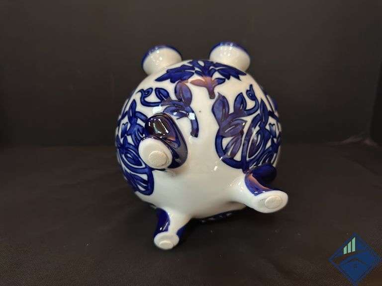 White & Blue Tulip Vase