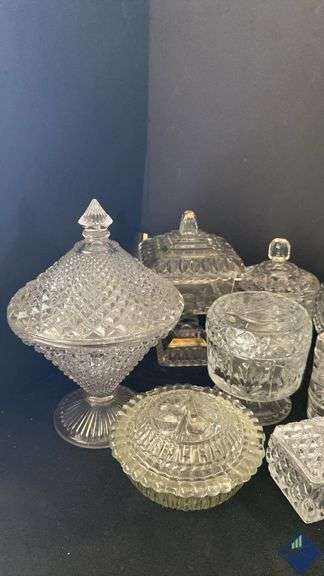 Cut Glass Candy Dish Assortment
