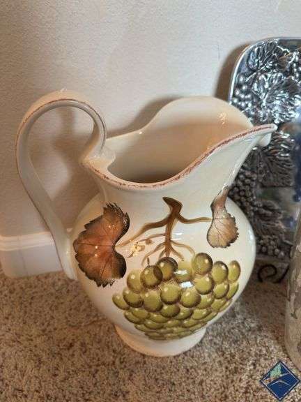 Grape Tray, Vase & Pitcher
