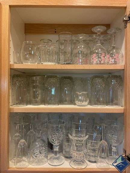 Cut Glass Wine Glasses, Drinking Glasses, etc.