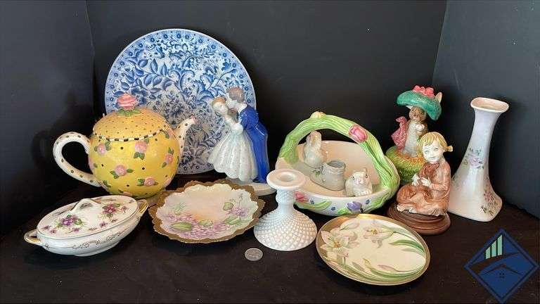 Vintage Teapot & Figurine Assortment