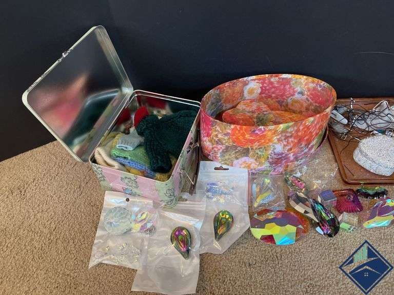 Dress Up Doll, Assortment of Charm Jewelry & Faux Decorative Gems, etc.