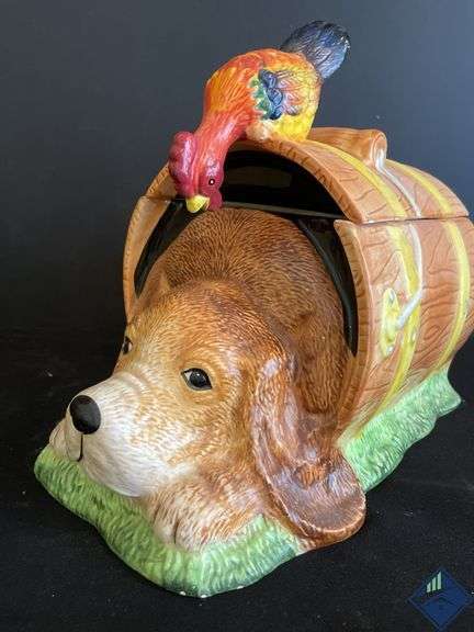 Resting Dog Cookie Jar