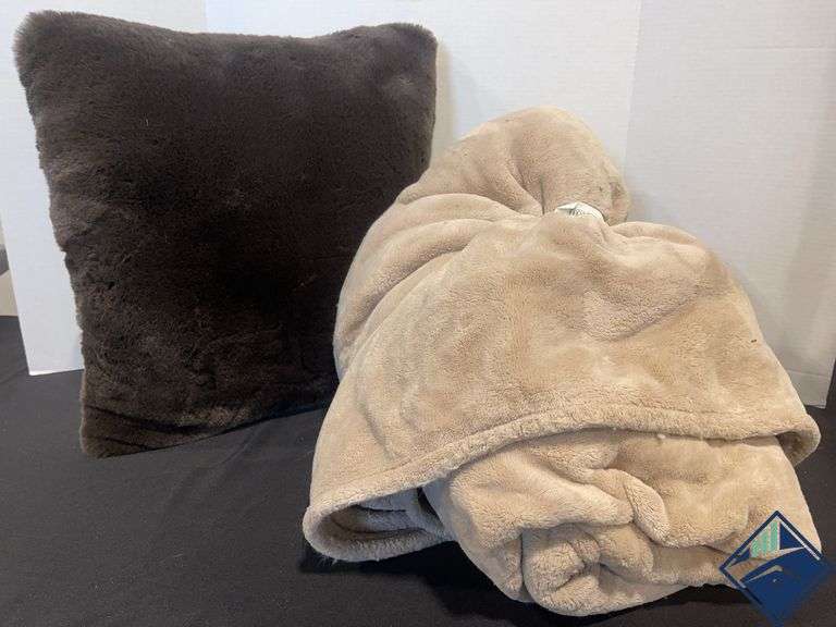 Berkshire Life LuxeLoft Blanket & Throw Pillow - Mixed Condition