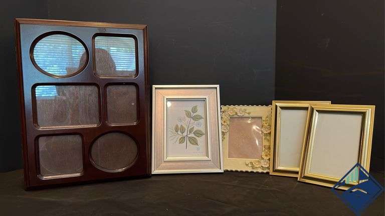 Bombay Company Mahogany Framed Photo Box with Picture Frames