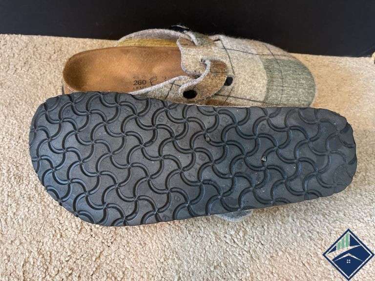 Birki’s Patterned Fabric Clogs, Size EU 40