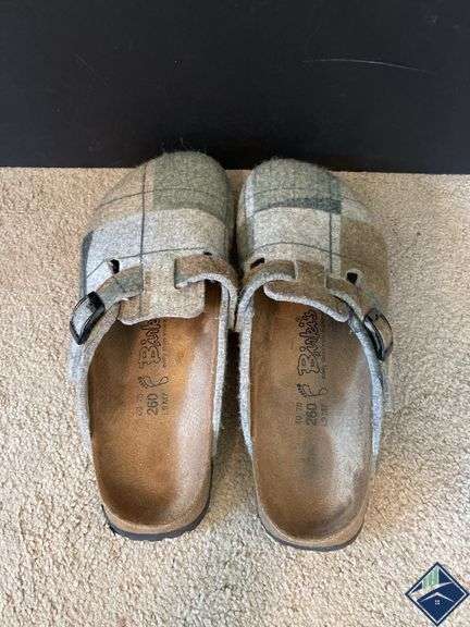 Birki’s Patterned Fabric Clogs, Size EU 40