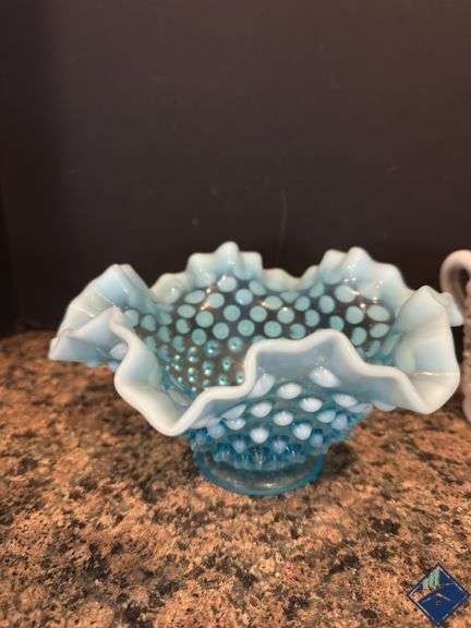 Vintage Hobnail Sugar and Creamer Set & Candy Dish