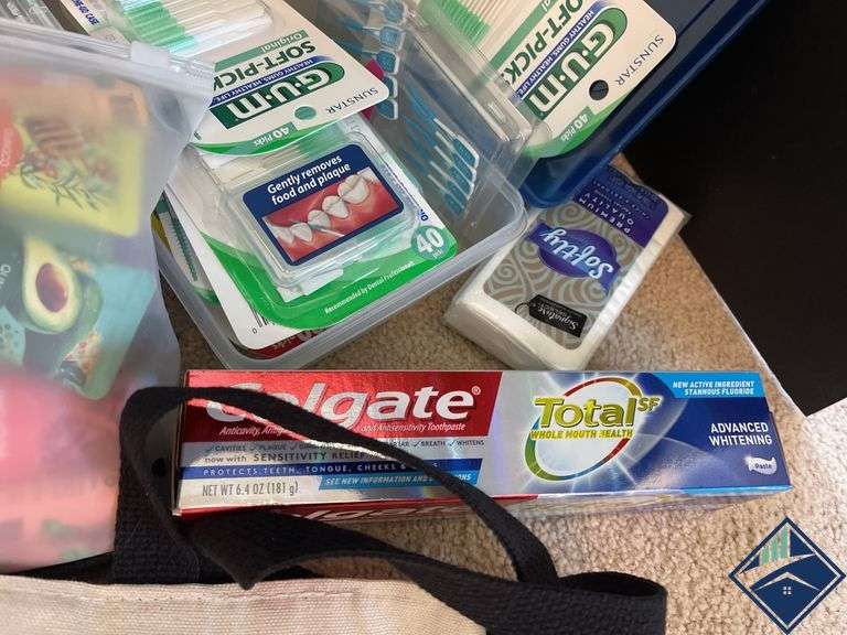 Assortment of Soaps, Flossers, Pill Compartments, etc.