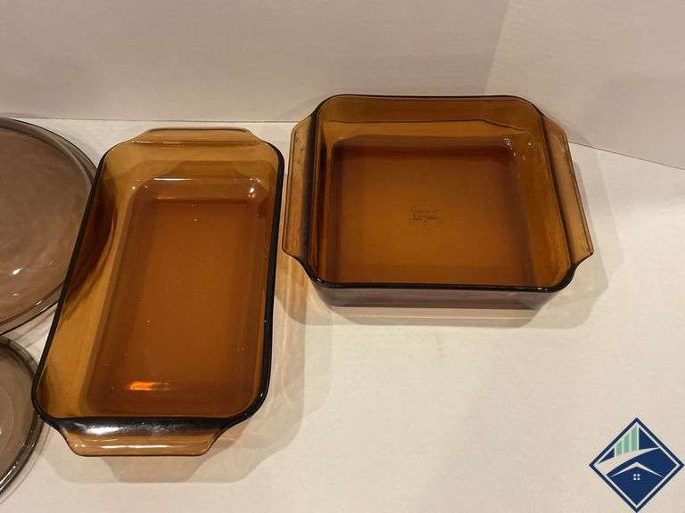 Vintage Brown Casserole Dishes, Cake Pans, etc.