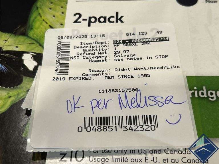 HP CR317BN 950XL  Black Ink Cartridge  Twin Pack - Retail: $ 93.99