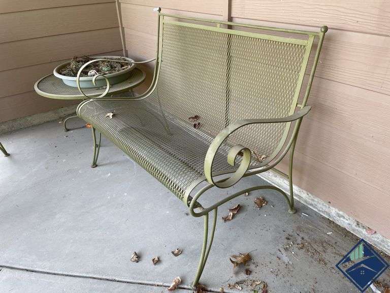 Patio Bench with Coffee Table