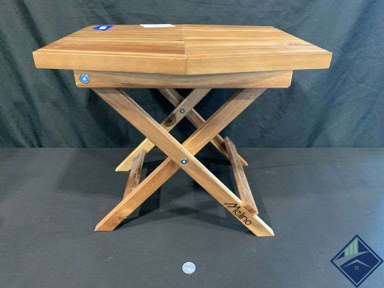 Melino Folding Wood Side Table - Like New