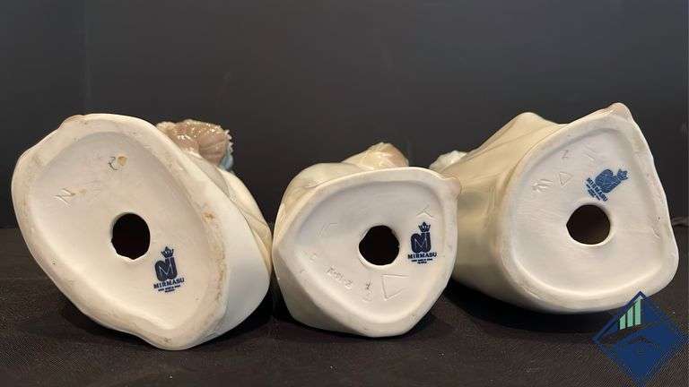 Vintage Mirmasu Porcelain Girl Figurines
