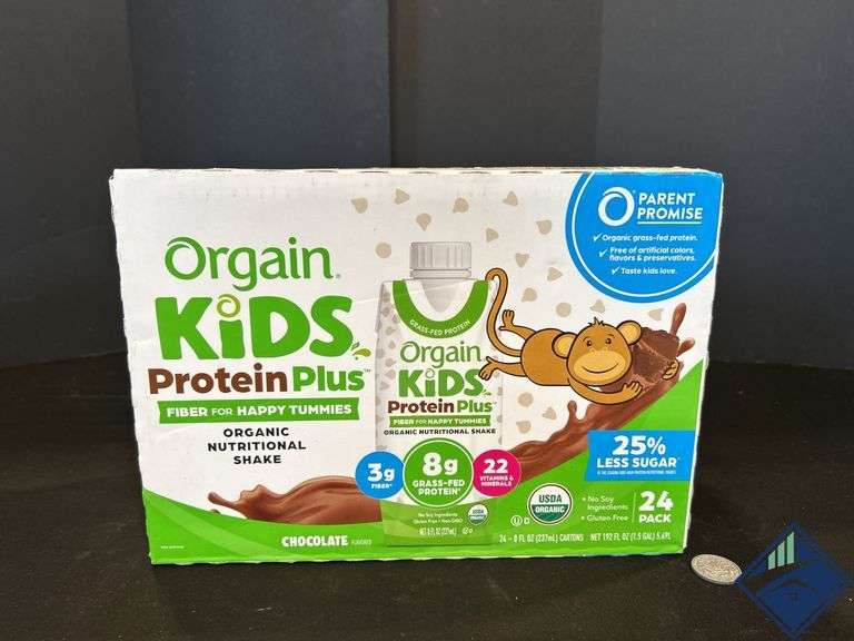 Orgain Organic Kids Nutritional Protein Shake, Chocolate 8.25 Fl Oz (Pack of 12)