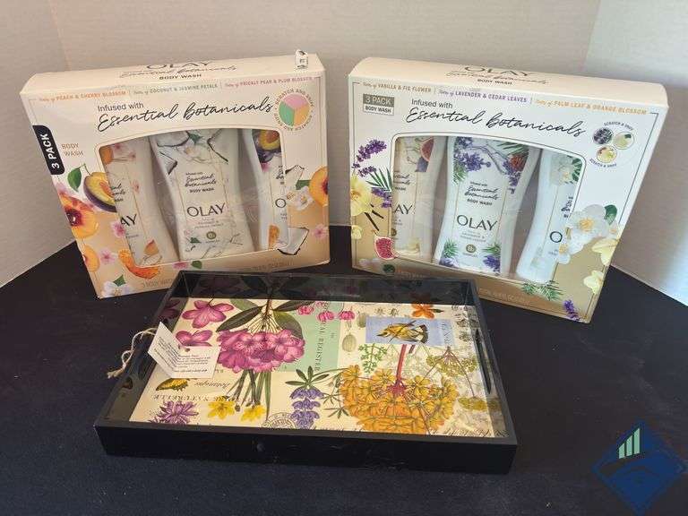 Olay Body Wash & Floral Tray
