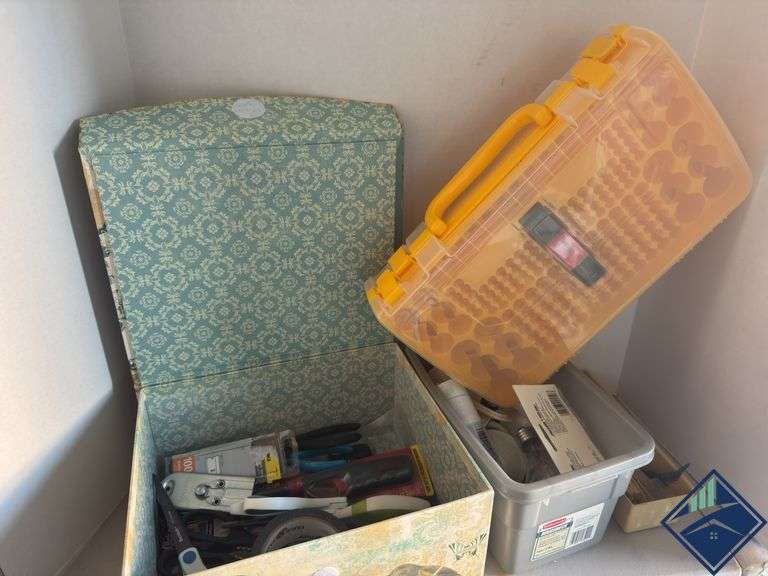 Tool Organizer Kits, Clothespins, Assortment of Tools, etc.