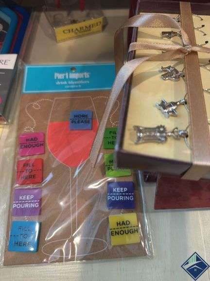 Corkscrew Remover & Wine Glass Charms