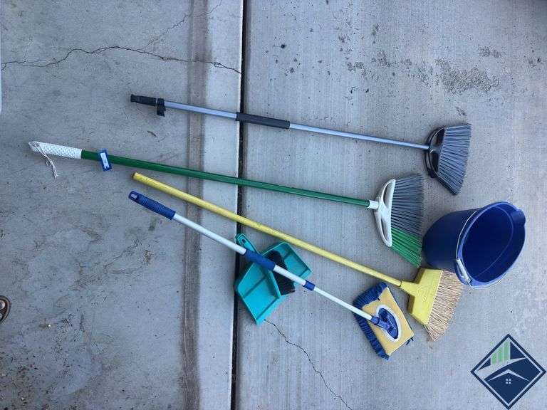 Mop, Brooms, Bucket, etc.