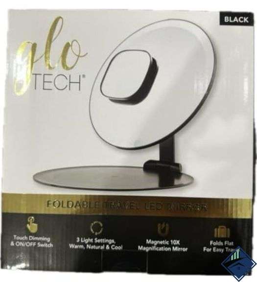 Glo Tech Foldable Travel LED Mirror
