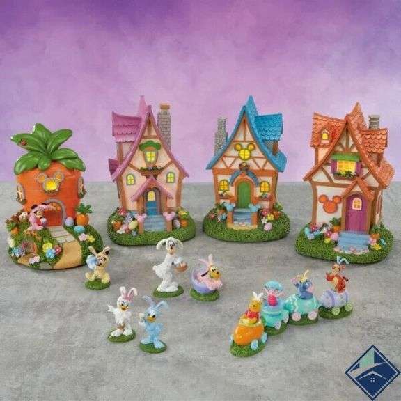 Disney Musical Light-up Spring Village Set  13-Piece, Easter, Holiday Set - Retail: $ 79.99