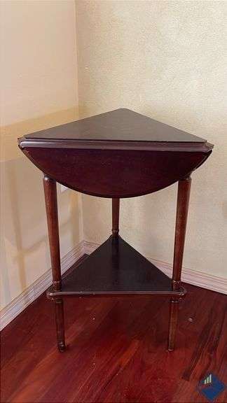Triangular Drop Leaf Side Table