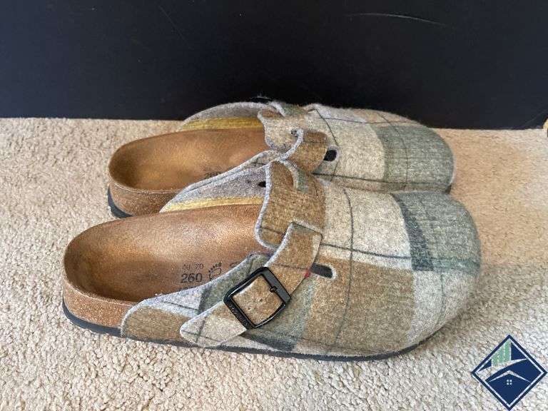 Birki’s Patterned Fabric Clogs, Size EU 40