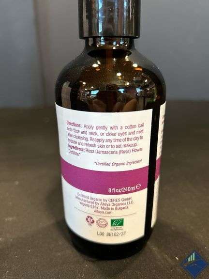 Alteya Organic Rose Water Spray 240ml Glass- 100% Pure Organic Rosa Damascena