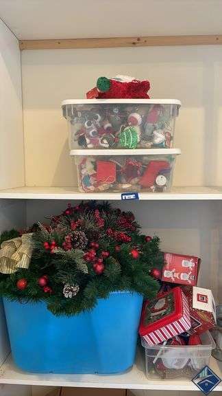 Christmas Wreaths, Tins, Plushes, etc.