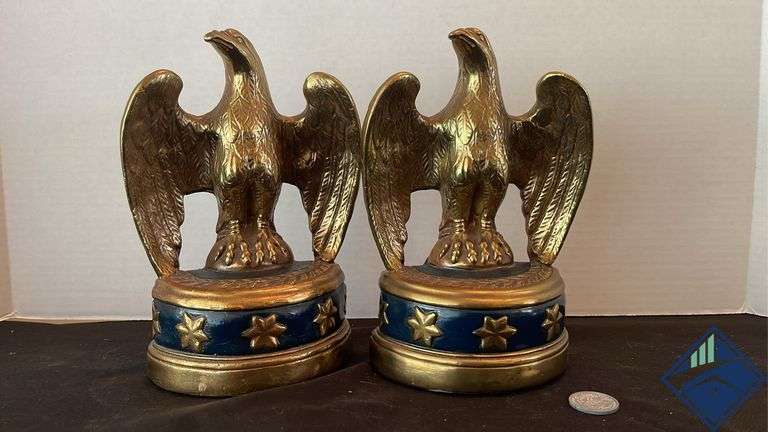 Vintage Borghese Federal Style Eagle Bookends