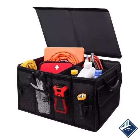 Eurow Automotive Trunk Organizer Storage Pockets Dividers Black Water Resistant - Used