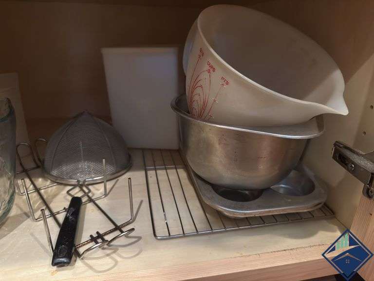 Sifter, Measuring Bowls, Cup Cake Pans, etc.