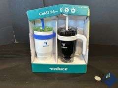 Reduce Cold1 24 Fluid Ounce Mug  2 Pack (White/Black)